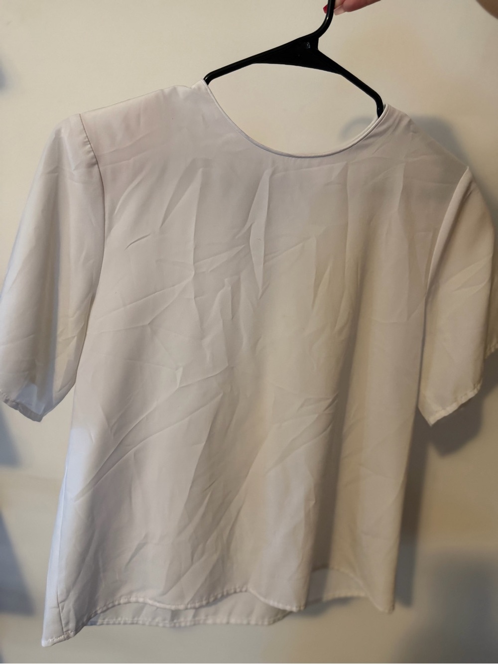 Classic Women's White Short-Sleeve Blouse